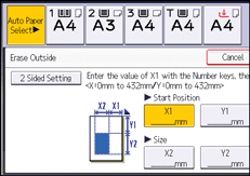 Operation panel screen illustration
