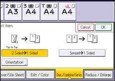 Operation panel screen illustration