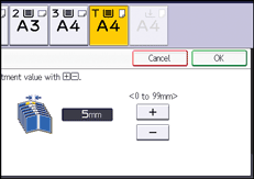 Operation panel screen illustration
