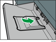 Z-fold support tray illustration