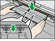 Z-fold support tray illustration
