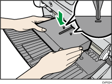 Z-fold support tray illustration
