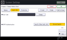 Operation panel screen illustration