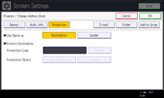 Operation panel screen illustration