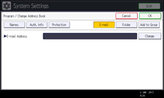 Operation panel screen illustration