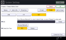 Operation panel screen illustration
