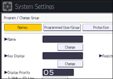 Operation panel screen illustration
