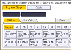 operation panel screen illustration