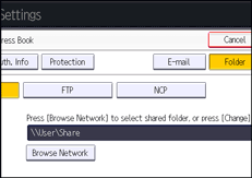 Operation panel screen illustration