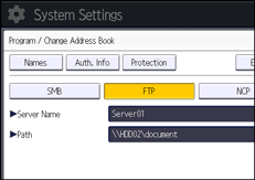 Operation panel screen illustration