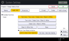 operation panel screen illustration