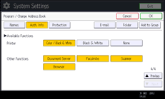 operation panel screen illustration