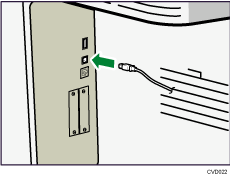 illustration of connecting the USB interfece cable