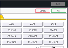 Operation panel screen illustration