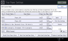 Operation panel screen illustration