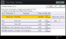 Operation panel screen illustration 
