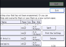 Operation panel screen illustration