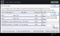 Operation panel screen illustration