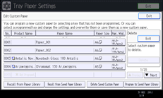 Operation panel screen illustration