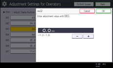 Operation panel screen illustration
