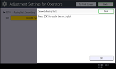 Operation panel screen illustration