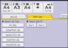 Operation panel screen illustration