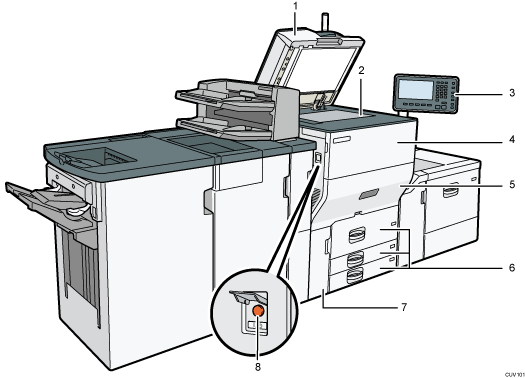 Main unit illustration numbered callout illustration