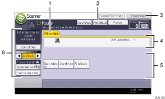 Operation panel screen illustration numbered callout illustration