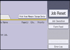 Operation panel screen illustration