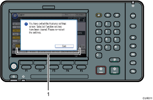 Control panel illustration numbered callout illustration