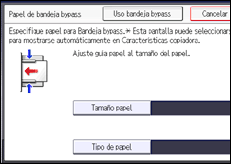 Ilustración de la pantalla panel de mandos