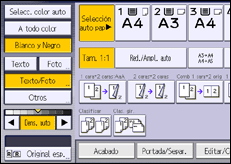 Ilustración de la pantalla panel de mandos