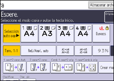 Ilustración de la pantalla panel de mandos