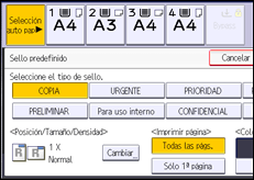 Ilustración de la pantalla panel de mandos