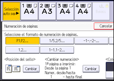Ilustración de la pantalla panel de mandos