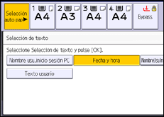 Ilustración de la pantalla panel de mandos