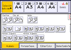 Ilustración de la pantalla panel de mandos