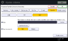 Ilustración de la pantalla panel de mandos