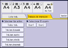 Ilustración de la pantalla panel de mandos