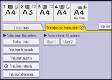Ilustración de la pantalla panel de mandos