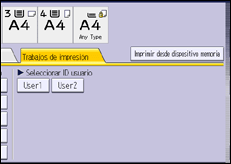 Ilustración de la pantalla panel de mandos