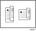 Illustration de l'orientation des originaux et de la copie