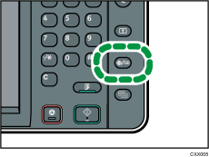 Illustration de la touche Compteur/Outils utilisateur