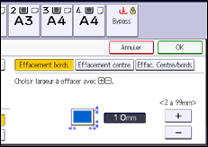 Illustration de l'écran du panneau de commande