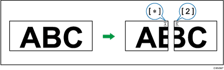 Illustration de la séparation de page et de la réduction de longueur