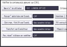 Illustration de l'écran du panneau de commande