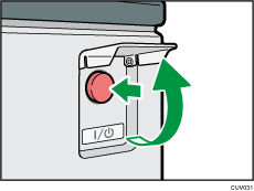 Illustration de l'interrupteur d'alimentation principale.