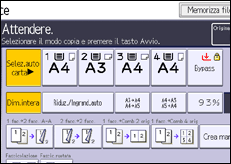 Illustrazione della schermata sul pannello di controllo