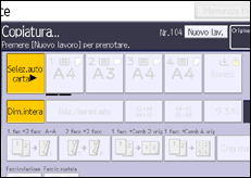 Illustrazione della schermata sul pannello di controllo