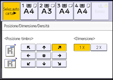 Illustrazione della schermata sul pannello di controllo